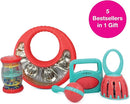 Edushape Festival Music Gift Set - Baby Musical Instruments Include Mini Rain Stick, Crackle & Roll, Bell, Tambourine, Maracas - Interactive Baby Musical Toys for Kids and Toddlers 18 Months and Up by TinyTreasures Baby Boutique