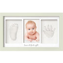 Baby Hand and Footprint Kit - Clay Handprint Keepsake Frame, Newborn Nursery Picture Frame, Personalized New Mom Gifts for Baby Shower & Registry (Sage) by TinyTreasures Baby Boutique