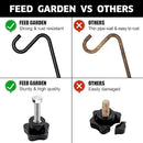 FEED GARDEN [Upgrade Version 2 Pack Bird Feeder Hanger Adjustable 43 Inch Deck Hooks for Railing 360 Degree Swivel Heavy Duty Hanging Hooks for Bird Feeders Wind Chimes by GreenHaven Gardens