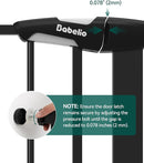 Babelio 36.5-57" Extra Wide Baby Gate with Cat Door,Auto Close&Two Way Swing,Pressure Mounted Dog Gates for Stairs,Doorways,Includes 4 Wall Cups and 3 Extension Pieces,Black by TinyTreasures Baby Boutique