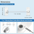 Refrigerator Lock AOSITE 4 Pack Mini Fridge Locks for Kids No Drill Cabinet Lock with Keys Cupboard Lock Child Safety Locks for Cabinets Drawer Locks with Keys Freezer Lock White by TinyTreasures Baby Boutique
