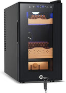 Electric Cigar Humidor Cabinet 25L, Tylza Electric Humidors for Cigars with Temp & Humidity Control, Digital Hygrometer, Lock, Refrigerator, Cigar Humidors with Cedar Wood Drawer Shelves, 170 Cigars by CozyNest Decor