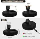 Cordless Spotlight Battery Powered, Indoor Plant Spot Light, Rechargeable Picture Lights with Remote, LED Accent Lighting, Dimmable Display Uplight for Tree Dartboard Decor Painting Art Photo by CozyNest Decor
