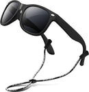 RIVBOS Kids Sunglasses Polarized UV Protection Flexible Rubber Glasses Shades with Strap for Boys Girls RBK004 by TinyTreasures Baby Boutique