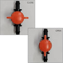 40pcs Drip Irrigation Barb Shut-Off Valve Barbed Ball Valve Tubing Coupling Valve OD Tube Drip Irrigation Systems for Gardens Farmland Greenhouse