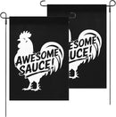 Awesome Sauce Rooster Garden Flag Art Banners House by GreenHaven Gardens
