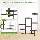 iDavosic.ly 7 Tier Large Plant Stand Indoor, 10 Inch Wide Tall Corner Metal Plant Stands Outdoor for Multiple Plants, Folding Tiered Flower Display Holder Rack Shelf, Violet Bronze by GreenHaven Gardens