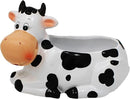 Cow Planter Pot - Cow Print Party Decoration Supplies - Garden Backyard Cow Stuff Statue - Flower Ceramic Succulent Planter - Plantador de Vacas - Large 9" with Drain by GreenHaven Gardens