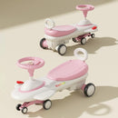 Kids Electric Ride On Car 12V - Electric Wiggle Car with Rechargeable Battery, LED Lights & Music,Anti-Rollover for Boys Girls Ages 3-8, Indoor/Outdoor Toy Vehicle up to 150 lbs by TinyTreasures Baby Boutique