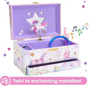 Jewelkeeper Jewelry Box for Girls with 1 Drawer - Unicorn Musical Jewelry Boxes, Beautiful Dreamer Tune, Spinning Unicorn Doll, Little Girl Music Box, Gifts for 5 Year Old Girls (Engineered Wood) by TinyTreasures Baby Boutique