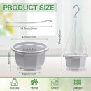 Roshtia 24 Pcs Hanging Plastic Planter Pot with Hook Flower Pots Baskets Hanging Nursery Planter Holder for Outdoor Indoor Plant Garden(Ceramic White,6.7 Inch) by GreenHaven Gardens