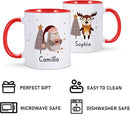 Christmas Gifts for Kids, Personalized Name Christmas Coffee Mug, Cute Hot Chocolate Cocoa Mug, Winter Holiday Cups for Children, Customized Christmas Birthday Gifts for Women Families Friend by TinyTreasures Baby Boutique