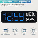 Peakeep Large Display Digital Alarm Clock for Bedrooms, Date Day of Week Calendar Desk Table Clocks for Living Room Office, Dimmable Plug in Electric Clock, 5 Volumes, Loud, Auto DST by CozyNest Decor