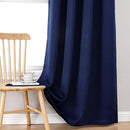 ChrisDowa 100% Blackout Curtains for Bedroom with Black Liner, 2 Thick Layers Total Blackout Thermal Insulated Grommet Long Window Curtains 2 Panels Set (Navy Blue, 52 x 95 Inch) by TinyTreasures Baby Boutique