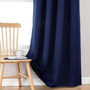 ChrisDowa 100% Blackout Curtains for Bedroom with Black Liner, 2 Thick Layers Total Blackout Thermal Insulated Grommet Window Curtains 2 Panels Set (Navy Blue, 52 x 72 Inch) by TinyTreasures Baby Boutique