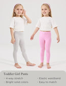 Toddler Girls Leggings 2-Pack Bamboo Viscose Little Girls Casual Stretch Pants by TinyTreasures Baby Boutique