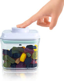 BopTop (1pc - 850ml) Airtight Food Storage Container – Mechanical Silicone Seal Canister - BPA-Free - 0.85Qt by TinyTreasures Baby Boutique
