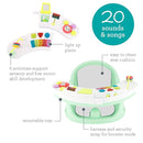 Infantino Music & Lights 3-in-1 Discovery Seat and Booster - Convertible Booster, Infant Activity Seat and Feeding Seat with Electronic Piano for Sensory Exploration, for Babies and Toddlers, Mint by TinyTreasures Baby Boutique