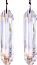 HDCRYSTALGIFTS Set 2 Crystal Suncatchers, 120mm Large Prism Sun Catchers Windows Hanging Ornaments Rainbow Maker Pendant Indoor Outdoor Garden Decor,Clear by GreenHaven Gardens