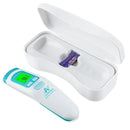 Amplim Non-Contact Forehead Thermometer & Case for Adults, Kids, Baby, FDA Cleared, Medical Grade, Touchless Infrared, 1-Sec Reading, Fever Alarm, Memory Recall, Quiet Mode, (White) by TinyTreasures Baby Boutique