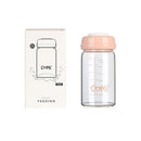 COMI Wide Neck Glass Breastmilk Collection n Storage Bottle, 6oz with Screw Ring Sealing Disk; Re-markable Sealing Disc. BPA Free, Fits Breast Pumps & Nipples (Pink Lids) by TinyTreasures Baby Boutique