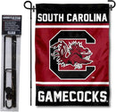 College Flags & Banners Co. South Carolina Gamecocks Garden Flag with Stand Holder by GreenHaven Gardens