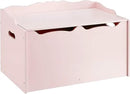 Amazon Basics Kids Toy Box, Wooden Organizer Storage Chest, Pink, 30" x 18" x 19" by CozyNest Decor