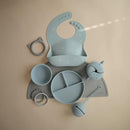mushie Silicone Snack Cup | Spill Proof Food Container for Toddler and Baby (Powder Blue) by TinyTreasures Baby Boutique