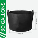 JERIA 12-Pack 30 Gallon, Vegetable/Flower/Plant Grow Bags, Aeration Fabric Pots with Handles (Black), Come with 12 Pcs Plant Labels by GreenHaven Gardens