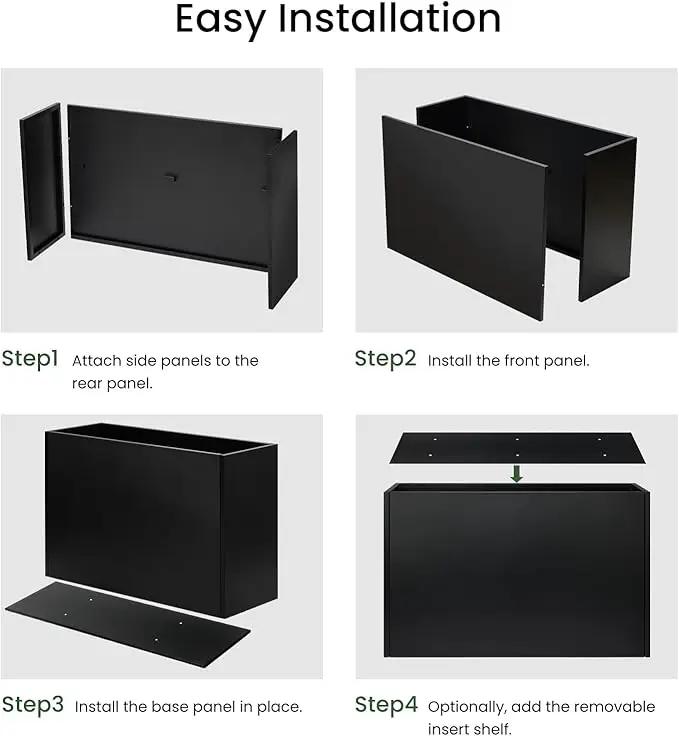 Adjustable Metal Planter Box 38” x 12” x 30”, Steel Garden Box with Smart Drainage, Heavy-Duty Plant Container Powder-Coated Steel - Perfect for Garden, Patio & Balcony Decor, photo 3 of 9