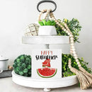Watermelon Decor Farmhouse Summer Decorations Watermelon Gnome Wooden Sign Rustic Home Decor 5 x 5 Inches by CozyNest Decor