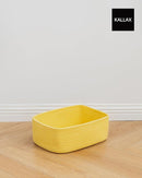 KALLAX Small Woven Basket, 13.5 x 9.5 x 5 Inches, Storage Basket for Organizing, Cute Small Rope Shelf Closet Cube Storage Bins Baskets for Shelves, Dog Toy Gift Baskets Empty, 3 Pack Yellow by TinyTreasures Baby Boutique