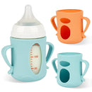 Silicone Sleeves for Pigeon Baby Bottles 5.4oz,Anti Breakage Glass Baby Bottle Holder with Handles 2 Pack by TinyTreasures Baby Boutique