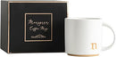COLLECTIVE HOME - Monogram Ceramic Mugs, 15 oz Golden Initial Coffee Cups, Elegant Alphabet Tea Mugs, Elegant Personalized Mug with Gift Box, Luxurious Cups for Office and Home (n) by CozyNest Decor
