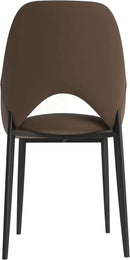 LeisureMod Amalfi Upholstered Fabric Dining Chair – Modern Side Chair with Iron Legs, Mid-Century Accent Chair for Dining Room or Kitchen by CozyNest Decor