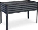 Galvanized Raised Garden Beds Outdoor with Legs // 48×24×31in Elevated Planter Box for Vegetables, Flowers (Gray) // Large Metal Garden Bed for Backyard Patio Gardening by GreenHaven Gardens