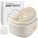 Bebamour Toddler Potty Training Toilet 3 in 1 Versatile Toilet Seat & Step Stool & Potty Chair Portable Potty Trainer for Boys & Girls with with 100 Pack Trash Bags (Dinosaur Coffee) by TinyTreasures Baby Boutique