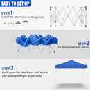 10x10ft Pop Up Canopy Tent,Heavy Duty Waterproof Folding Tent for Camping Parties Events Parties,Outdoor Canopy,Portable Sun Shelter,3 Adjustable Height(Blue) by GreenHaven Gardens