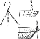 3-Tier Wire Fruit Hanging Basket 2 Packs,non-Punching Wall Hanging Storage,Kitchen Bathroom Organization Basket,Suitable for Bathroom,Kitchen,Closet,Garden,Black by CozyNest Decor
