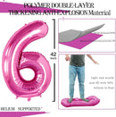 GOER Number 26 Balloons for 26th Birthday Party Decorations,42 Inch Jumbo Foil Helium 62 Balloons for 62nd Birthday Party Decoration (Hot Pink) by TinyTreasures Baby Boutique