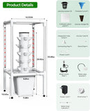 SJZX Hydroponics Growing System, Hydroponic Tower with Full-Spectrum Grow Lights, 5 Tiers Indoor Outdoor Garden Planter, Vertical Home Gardening Germination Kits for Vegetables, Fruits, Herb (25 Pods) by GreenHaven Gardens