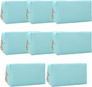 Bridesmaid Proposal Gifts Letter Cosmetic makeup bag bulk for Wedding Party Favors Bachelorette party decorations Toiletry Organizer Bag Makeup Case Gift (8, Blue) by TinyTreasures Baby Boutique