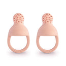 mushie Silicone Baby Fresh Fruit & Food Feeder Pacifier | 6 Months+ (Blush) by TinyTreasures Baby Boutique