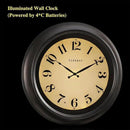 CLXEAST 18 Inch Large Illuminated Wall Clock with AI Smart Night Light Sensor,Modern Farmhouse Wall Clocks for Living Room,Bedroom,Bathroom, Kitchen, Home Office,Oil Rubbed Bronze Black by CozyNest Decor