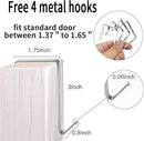 Extra Large Hanging Crystal Clear Over Door Shoe Organizer, Closet Shoe Rack with 12+6 Pockets, 8 Hooks, Grey (59"x 21.6") by CozyNest Decor