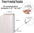 2 Pack Extra Large Hanging Crystal Clear Over Door Shoe Organizers, Closet Shoe Rack Organizer, 12+6 Pockets, 8 Hooks, Grey (59" x 21.6") by CozyNest Decor