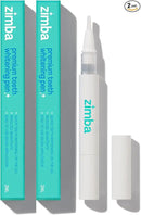 Zimba Travel Teeth Whitening Pen - Effective, Travel-Friendly, and Easy to Use Gel Whitening Pen - Stain Remover and Teeth Whitener for Coffee, Wine, Soda, and Other Stains - 2 mL Per Pen - (2 Pack) by CozyNest Decor