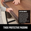 GORILLA GRIP Baby Proof Corners and Edges for Furniture, Kid Proofing Adhesive Table Corner Protectors, Heavy Duty Soft Rubber Foam Protection, Includes 8 Protective Safety Guards, 15 Feet, Brown by TinyTreasures Baby Boutique