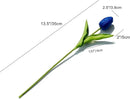 Mandy's Artificial Tulips 20 Stems Royal Blue PU Faux Flowers for Wedding Home Decor 13.5 Inch by CozyNest Decor