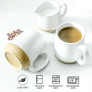 Hasense Coffee Mugs Set of 6, 15 oz Ceramic Coffee Cups with Comfortable Handle, Classic White Mug for Men and Women, Tea Cup Set for Latte, Cappuccino, Milk, Soup, Dishwasher and Microwave Safe by CozyNest Decor